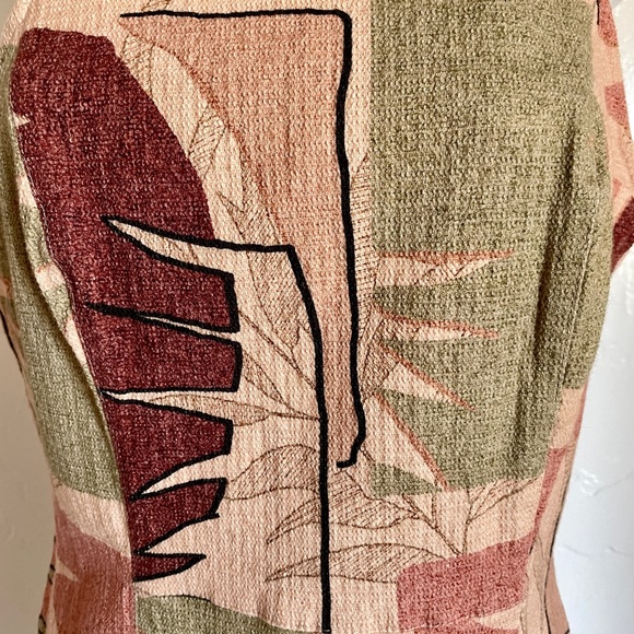 PITANGA Tropical Linen Blend Palms Print Resort DRESS Made in BRAZIL Size Medium - Picture 9 of 14